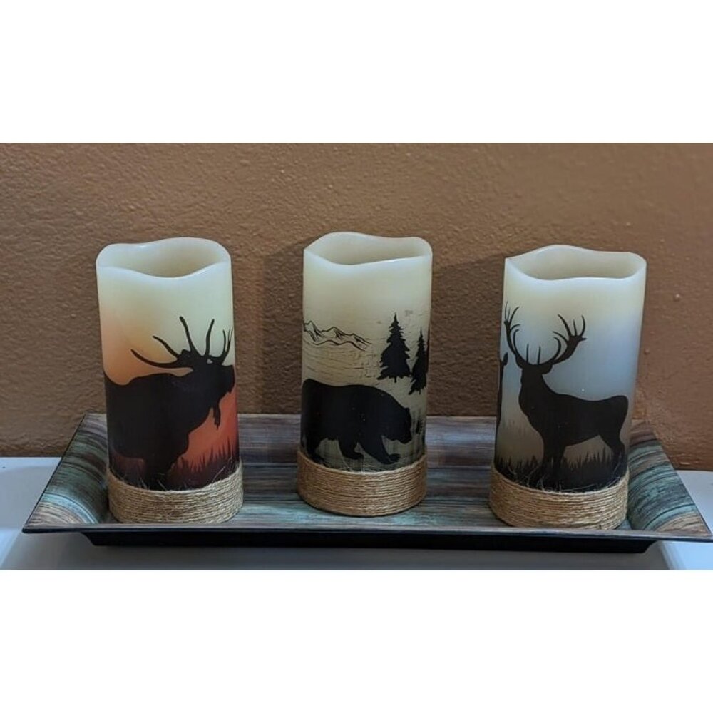 New Flameless Flickering Led Candles with Hemp Rope and 6H Timer